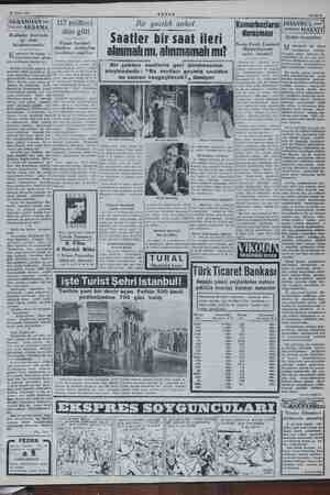    31 Mart 1951 AKŞAM Sahife $ 117 mülteci Bü yazılık anket Kumarbazların ağ Saatler bir saat ileri MAŞASI İni e Vapur hareket