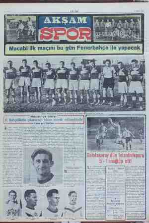    15 Nisan 1951 Bugün İnönü stadında Fenerbahçe ile harlaşak olan örüllin Kiba takımı tam kadrosu ile © Macabiye karşı E...