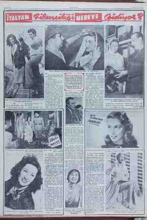    Sahife 6 AKŞAM 10 Temmuz 1951 italyan BAT Elena Varzi ile Ralf Vallone'nin Cannes walinde çekilmiş resimleri "ı iizmetçi iz