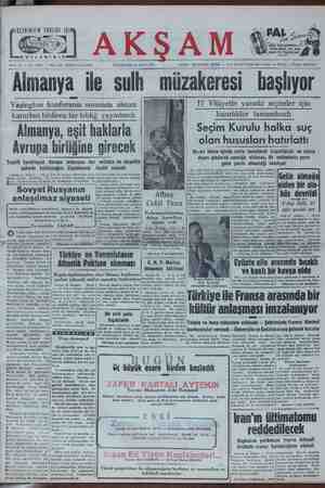 - Allaliya HG ŞÜN MÜZARGIĞSI BAŞIIYUN 17 Vilâyette yarınki seçimler içîr hazırlıklar tamamlandı Seçim Kurulu halka suç olan hususları hatırlattı Vaşington konferansı sonunda alınan kararları bildiren bir tebliğ yayınlandı Almanya, eşit haklarla Avrupa birliğine girecek Teşkili kararlaşan Avrupa ordusuna her milletin ne nispette askerle katılacağını Eisenhower teshit edecek ba küzarlarla Ailanlik Faktırın daha geniş bir mahiyet aldığını belirimekledirler. a gea şa ge ee ALARR S Te Reyler höcre içinde zarfa konularak kapatilacak ve sonra dışarı çıkılarak sandığa atılacak, ilk neticelerin yarın gım yarısı alınacağı sanı[ıyur Pakanları tara- ira büyük| ekie ve Londra 15 (Radyo) — Bu sa- hahki Londra. gazeteleri, Va: “don Konferansında üç Batıbı devlet Dişişi fından verilen bir ekemmiyet 