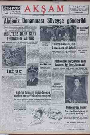    BAKŞAM| Fr AKŞAM'ın Küçük Ilânları en verimli en Ucuz vasıtadır CUMARTESİ 26 Ocak 1952 Dünkü çarpışmalarda 42 Mısırlı öldü,