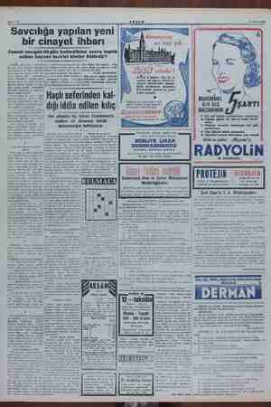  Bahife 8 11 Mart 1952 Savcılığa yapılan yeni bir cinayet ihbarı Cesedi morgda 20 gün bekledikten sonra teşhis edilen hayvan