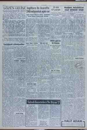    AK ile ticarette milyonluk açık Ticaret Odasının dünkü Bakanı temennilerde bulundu 17 Nisan 1952 Menderes, muhalefetien...