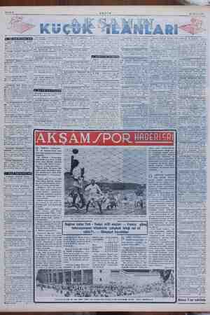  Sahife 6 21 Mayıs 1952 BİR RESSAM va BİR MEMURA İH-| DENİZ MOTÖRÜ ARANIY: SATILIK GİHANGİRDE SATILIK APARTI-| DEVREN SATILIK