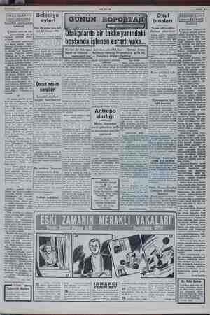    13*Haziran 1952 AKŞAM Güzellik anlayışında tekâmül Belediye evleri Okul binaları Dün 30 daire için yal- e . ye ii. - A|...