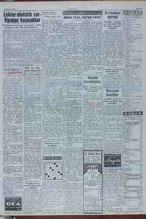  1952 Çekler elektrik sar- fiyatını kısacaklar Bu hususta, e ir pro; da vesika am istemine let edileceği Eli yek vE arda silk