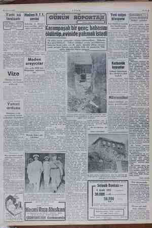    25 Ağustos 1952 AKŞAM Yeni su tesisatı erkos su tesisatını takviye e ük tr bakan Adnan (o Menderes de suya zam yapılmasını