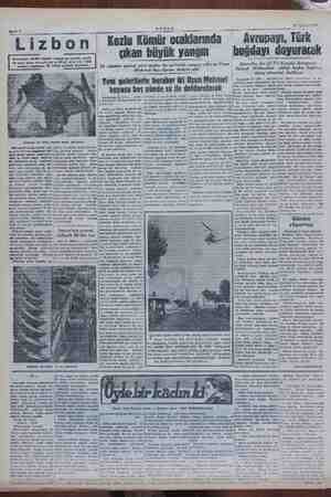  EŞAM 27 Ağustos 1952 AE zaza 5 i Kozlu Kömür ocaklarında | Avrupayı, Türk za LR çıkan büyük yangın (O buğdayı doyuracak Sayfa