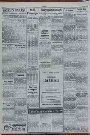    AKŞAR 16 Eylül 1953 sahife 2 ———— — 'SÖZÜN GELİŞİ Günün en mühim meselesi| ir gazeteyi karıştırırken göze bal a....