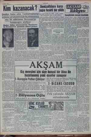    30 Ekim 1952 Kim kazanacak Şimdiye kadar sekiz. Ginmlineagi AKŞAM Çok gizli tutulan bu t irli bir silâh ——————n silâh,...