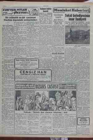    21 Kas Sahife 4 AKŞAM I Kasım 1953 PUR PUTLARI ai Memleket Haberleri Za KUY ” Xeni mevsim faaliyetine sar P > VE «İtalyan