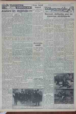  7 Aralık 1952 Atatürk'ün doğduğu Ter ber Şİ dük “mx Başvezir, delikanlıyı yeni bir ki Halük Y. Şehsuvaroğlu maceraya...