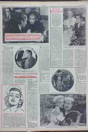    Bahife 6 «Tehlikeli uçuş» ta kıymetli sanatkâr James Stewart ve Marlene Dıertrich heyecanlı bir sahnede YILDIZ'da; (Walt