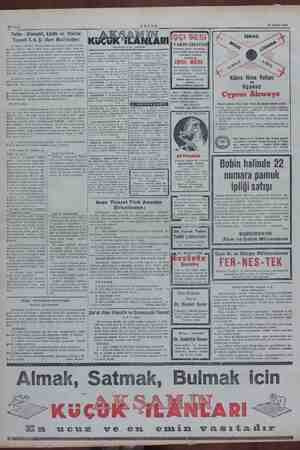    12 Şubat 1954 Bahife 8 ee İN : a : | Tatko - Otomobil, Lâstik ve Makine - SESİ Ticareti T. A. Ş. idare Meclisinden: Kı IŞÇİ