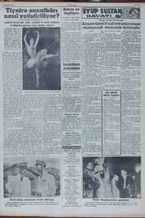    MMA 25 Şuvav 1954 AKŞAm Tiyairo sanaikârı nasıl yelişliriliyor? —— en e e e eee — Londrada birinci sınıf aktör, prodüktör