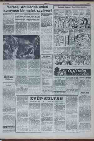    mmm mam 13 Mart 1954 AKŞAM Yarasa, Antiller'de evleri koruyucu bir melek sayılıyor! Misiyun dolayı ie Bizce uğursuz telâkki