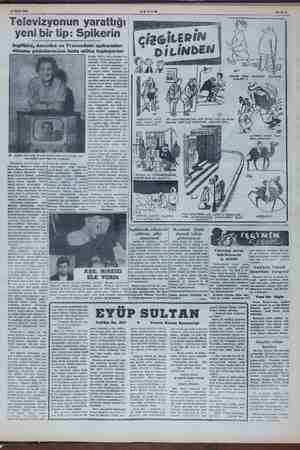    21 Mart 1954 Televizyonun yarattığı yeni bir tip: Spikerin | ingiltere, Amerika ve Fransadaki spikerinler sinema...