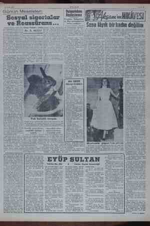  18 Nisan 1954 Günün Meseleleri: Sosyal sigorlalar ve Reassürans... Yazan: S. ALIÇLI bir Dr tâzib eden bu de elindeki Türl k