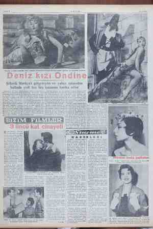    Sahife 6 AKŞAN Nisan 1954 Yukarıda ve soldaki resimlerde Audrey Hepburn lie 0 yhadığı «Denizkızı Ondine» piyesinin iki...