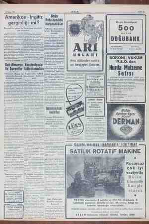  19 Mayıs 1954 AEŞAM a Sahife 11 Amerikan - Ingiliz gerginliği mi? Nevyork'ta çıkan bir nin A.A.) — The Dal- y MAL e 4 bu...