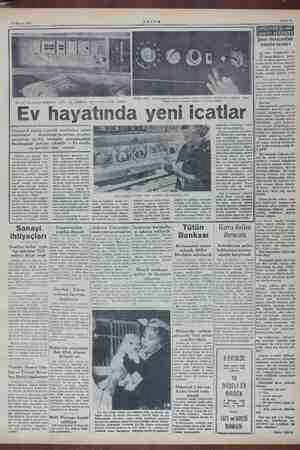  19 Mayıs 1954 Karyola kenarındaki düğmelerle bütün evi yattığınız elilkiefrler ar — Si ve anıp bırakılan fırınlar sayesinde