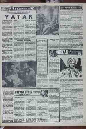    9 Haziran 1954 Sinemanın yeni şahsiyeti: YATAK Saitile 5 -—-—- spor perni ının | | “a örgü y va erkek |demiryollarında...