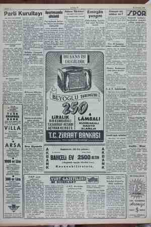    Samre Z AKŞAM 30 Temmuz 1954 Parti Kurultayı Apartımanda çöküntü | yyrder” Türkleri tarafı 1 inci sahifede) Emirgân Cinayet