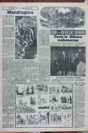  OLMUŞ VAKALAR | Mandrasora 1931 senesinde ink fakir bir Pariste Champs de Mars'da Silistre muhasarasının üşünülmüştü....