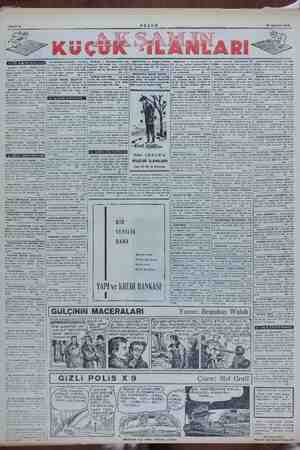  Sahife 6 16 Ağustos 1954 Fakat AKŞAM'ın KUÇUK iLANLARI ona iyi bir iş bulacak BİR YENİLİK DAHA Bundan sonra Hediye edeceğimiz