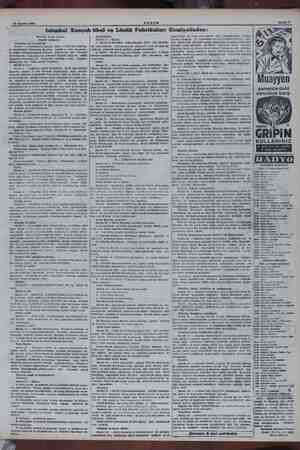    19 Ağustos 1954 AKŞAM Istanbul Kauçuk ithal ve Lâstik Fabrikaları Cemiyetinden: Kuruluş tarihi 2/8/954 Jmumi hükümler...