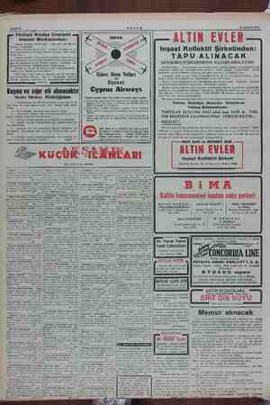    Sahife 8 AKŞAM 20 Ağustos 1954 i Türkiye Kızılay Cemiyeti m Umumi Merkezinden: ılay Hemşire Okulu 1954 - 1955 ders yılı...