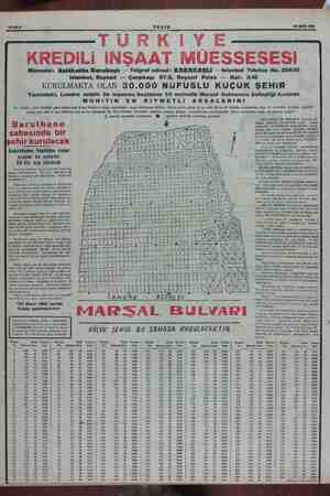   Bahife 8 CAKŞAM TURKIYE i KREDiLi İNŞAAT MÜESSESESİ Müessisi: Selâhattin Karakaşlı — Telgraf adresi: KARAKAŞLI — Istanbul