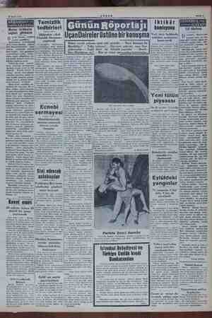  10 Ekim 1954 Temizlik tedbirleri Şikâyetler «Âcil emizlik Bizi ve telefon taraftan ne ola- sormuştu da, o İleri ge- ise Amma