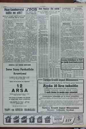    30 Ekim 1954 Sahife 2 A&ŞAaAM men ili; ji Tİ iledi Yeşildirek D Mısır Cumhurreisi 7D OH Milli Piyano dün çekildi | Çörek |