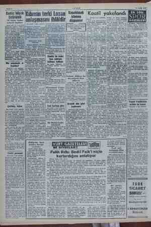  14 Aralik 19541 “ma Sahife 2 AKŞAM ex Kıbrısın terki Lozan Kaatil yakalandı müracaat ederek muayeni ei bale muştur. İl erin