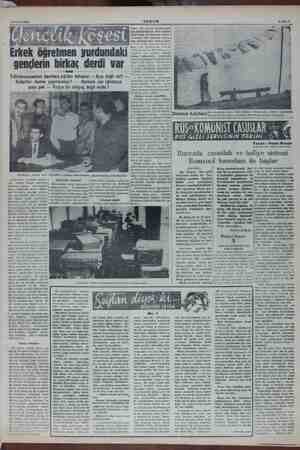  18 Ocak 1955 Erkek i öğretmen Malili gençlerin birkaç derdi | derdi var Tahtakurusundan koridora slam “dolaplar — Ayıp değ