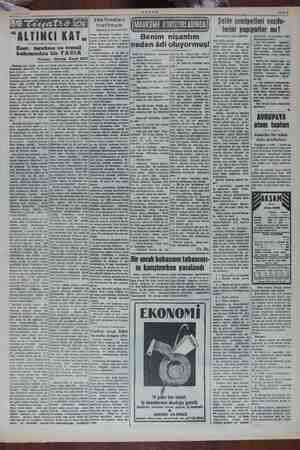    5 Şubat 1955 “ALTINCI KAT, Eser, tercüme ve temsil bakımından bir FACIRA Yazan: Ekrem Reşit REY Haftadan haft (Baştarafı 5
