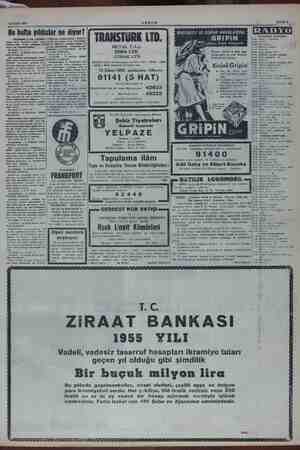    Sahife 7 8 Şubat 1955 AKŞAM Bu hafta yıldızlar ne diyor? pe MR İLMİ alaz nr TRANSTURK LID. İİ düden Davet bir Yerde çek #yl