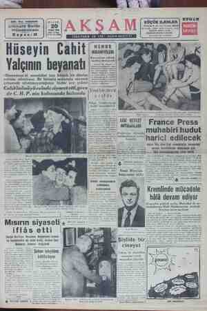    MART 1956 Fiatı 15 Kış. Yıl 37- No. 13098 LİRA DİLİ di LE YA Türkiyede 20 tar.fından tatbik KÜÇÜK ILÂNLAR sene evvel ilk