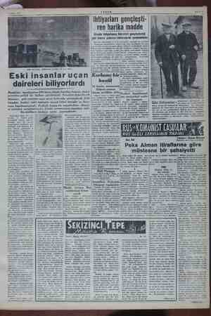  7 Nisan 1955 AKŞAM Buhife 3 — 1953 sene sinde Eski insanlar uçan daireleri biliyorlardı Rodezya'da görülen bir uçan daire...