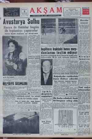 Akşam Gazetesi May 2, 1955 kapağı