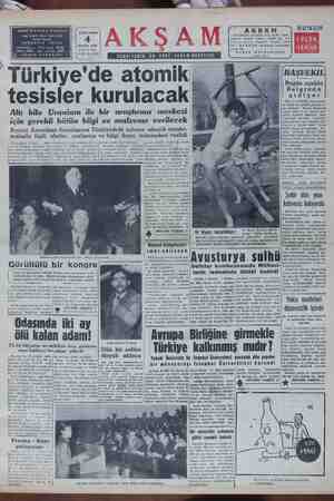 Akşam Gazetesi May 4, 1955 kapağı