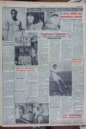    Sahife R Sahife 8 10 Mayıs 1953 Spor Dünyasında enteresan hâdisele; en sene İngilterede ter- gi yere serdi, sen li yere...