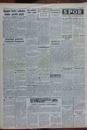    Sahife 43 AKŞAM 13 Mayıs 1955 Viyana halkı sabaha kadar şenlik yaptı “Son pürüzler de halledildiği için barış andlaş- Göç