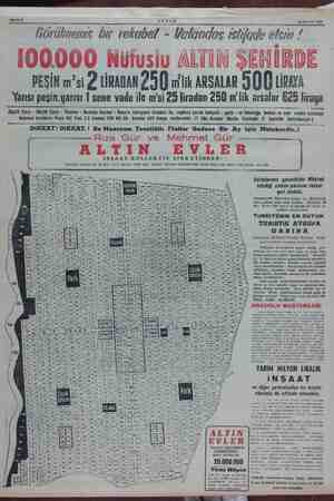  Sahite 6 AKŞAM 18 Haziran 1955 Görülmemiz bir rekabef - Yalandaş istifade efem ! 100000 Nütusiu ALTIN ŞEHİRDE PEŞİN m?si...