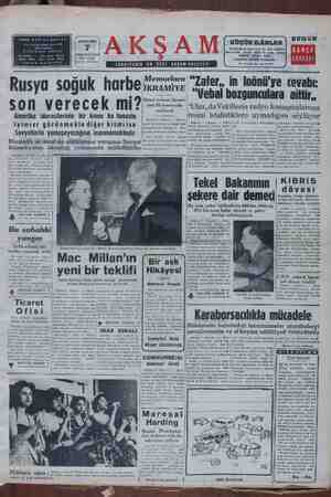 Akşam Gazetesi July 7, 1955 kapağı