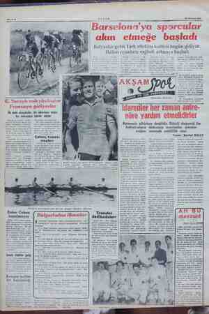  Bahife 8 AKŞAM 13 Temmuz 1953 G. Saraylı voleybolcular!| Fransaya İlk e İyaler vaya n haber verdiği- an şeh- Evvelki gün iz a