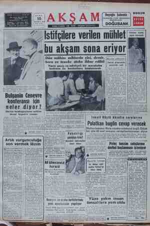 Akşam Gazetesi July 15, 1955 kapağı