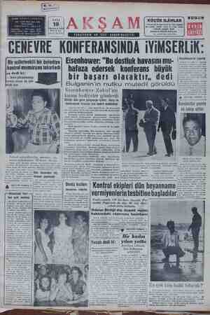 Akşam Gazetesi 19 Temmuz 1955 kapağı