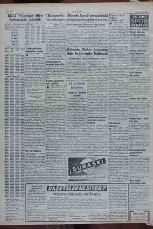    sig e ağ ii 31 Ağustos 1955 | “ug . .. e : Milli Piyango dün | Kayseride Mısırla İsrail arasındaki 'Kıbnsa Türk pi . eri